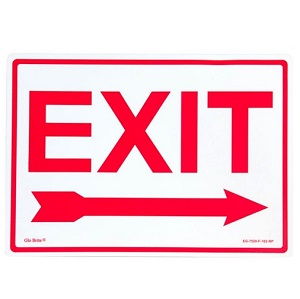 Exit Sign 14" x 10"
